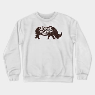 Stop Poaching Rhino Crewneck Sweatshirt